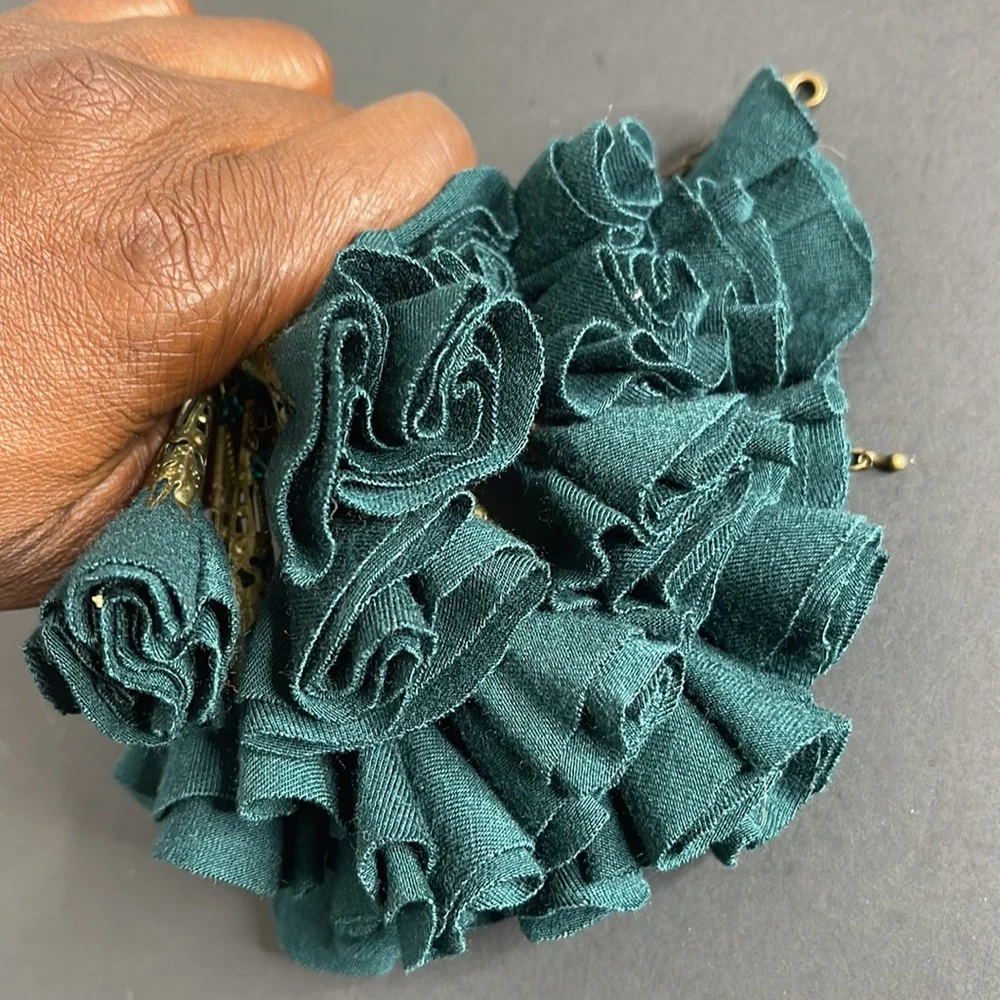 Vintage Fabric Pendant Necklace